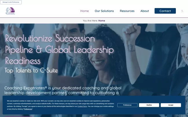 Screenshot of the Coaching Expatriates Academy Blog