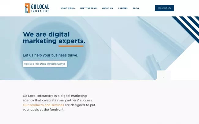 Screenshot of the Go Local Interactive Website