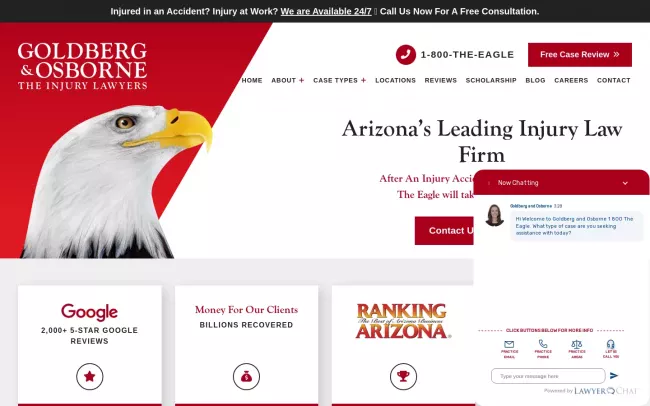 Screenshot of the Goldberg & Osborne Website