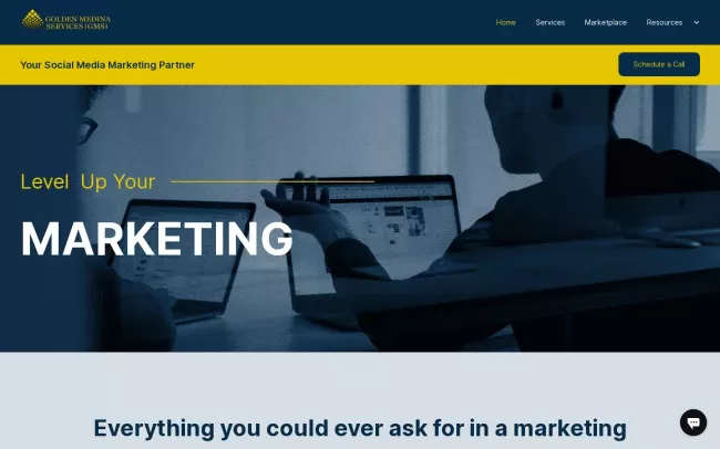 Screenshot of the Golden Medina Services Website