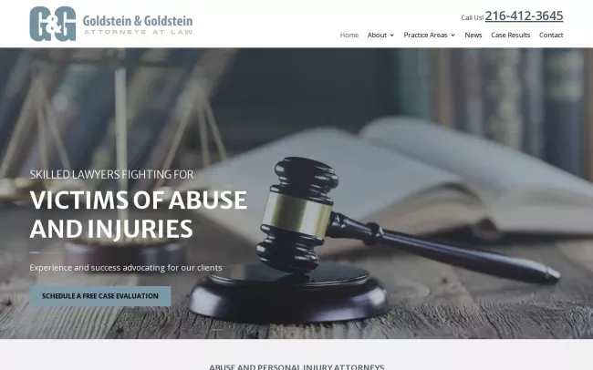 Screenshot of the Goldstein & Goldstein, Attorneys at Law Website