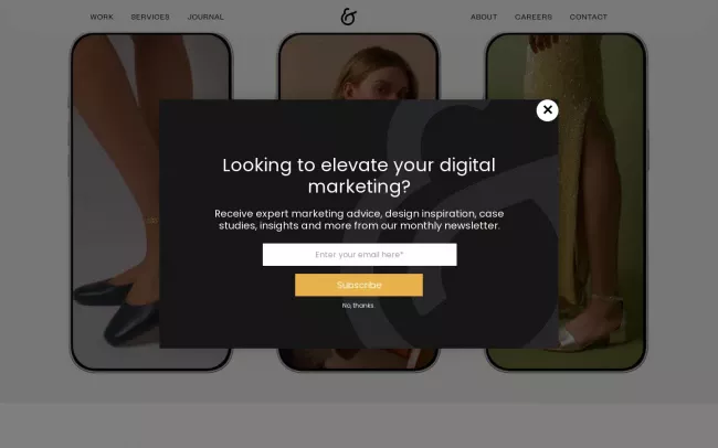 Screenshot of the Good & Gold Website
