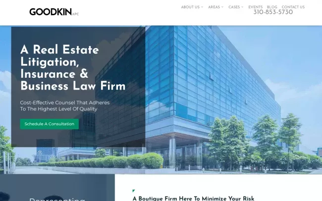 Screenshot of the Goodkin APC Website