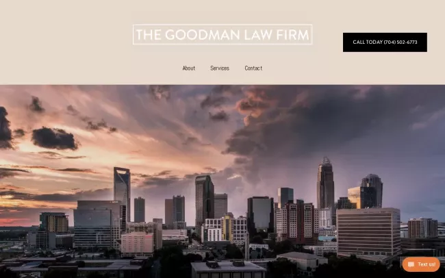 Screenshot of the The Goodman Law Firm, PLLC Website