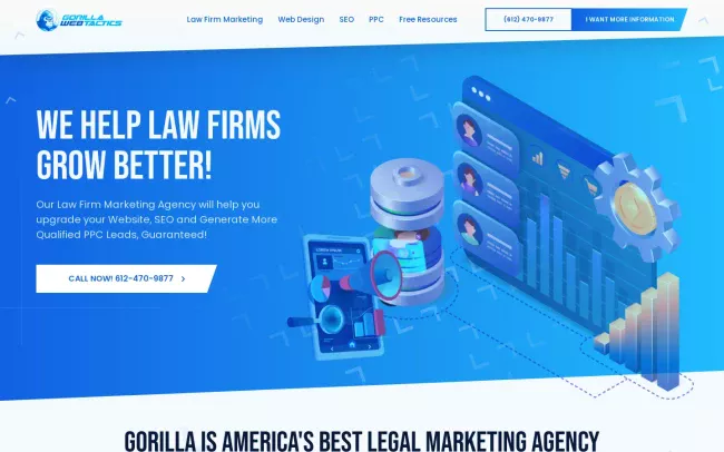 Screenshot of the Gorilla WebTactics Website