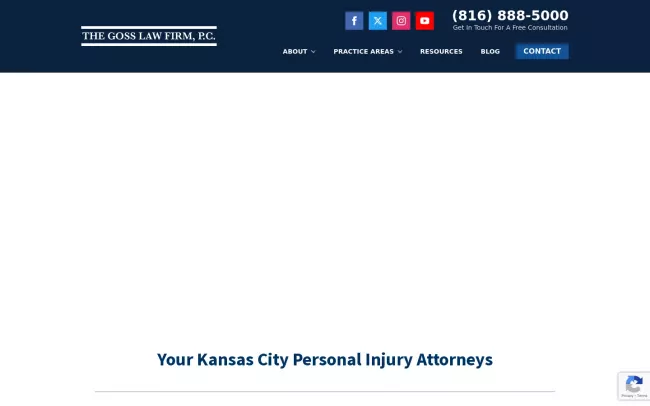 Screenshot of the The Goss Law Firm, P.C. Website