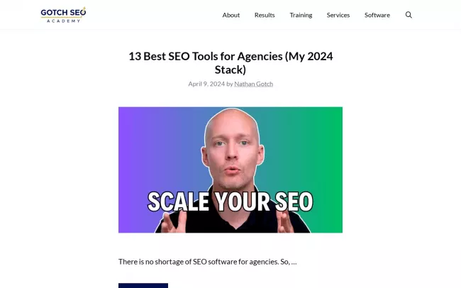 Screenshot of the Gotch SEO Blog