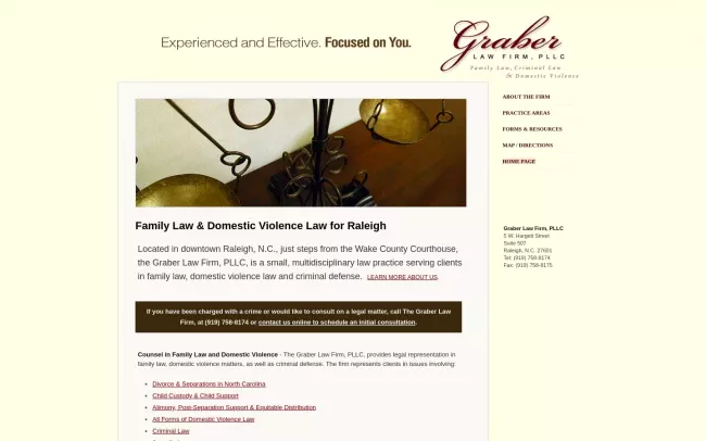 Screenshot of the Graber Law Firm, PLLC Website