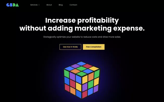 Screenshot of the Great Big Digital Agency Website