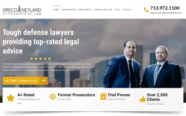 Screenshot of the Greco Neyland, PC Website