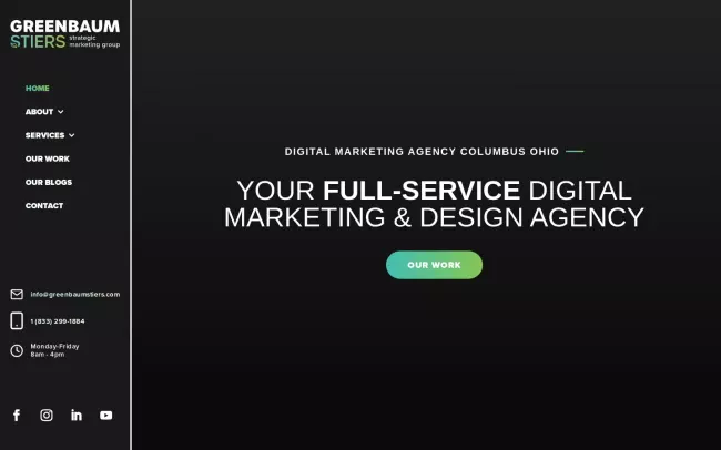 Screenshot of the Greenbaum Stiers Strategic Marketing Group Website