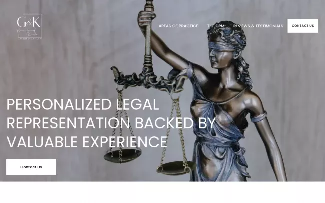 Screenshot of the Grimaldi and Kinde PLLC Website