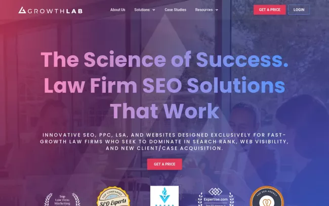 Screenshot of the Growth Lab Website
