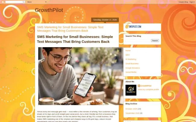 Screenshot of the GrowthPilot Blog