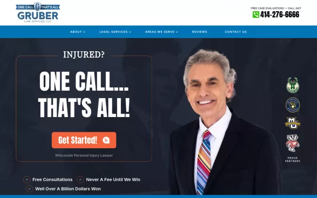 Screenshot of the Gruber Law Offices, LLC Website