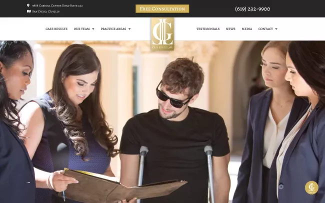 Screenshot of the Guy Levy Law Website