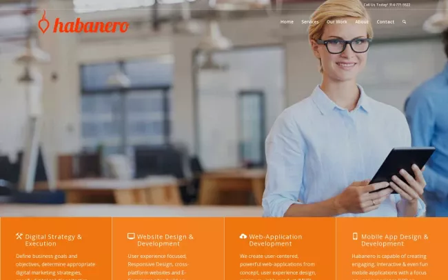 Screenshot of the Habanero Website