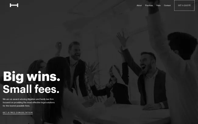 Screenshot of the Hall Underwood PLLC Website