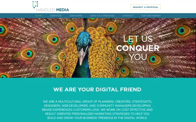 Screenshot of the Handled Media Website