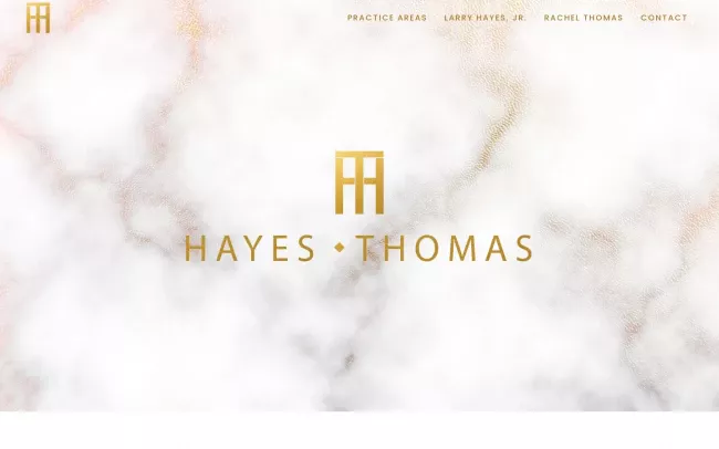 Screenshot of the Hayes Thomas, PLC Website