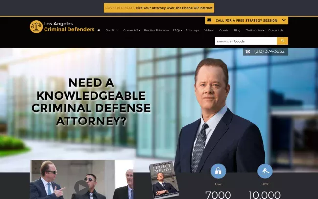 Screenshot of the Hedding Law Firm Website