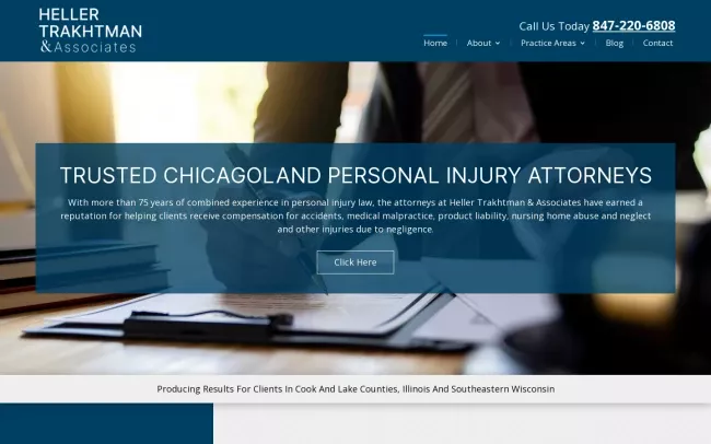 Screenshot of the Heller Trakhtman & Associates Website