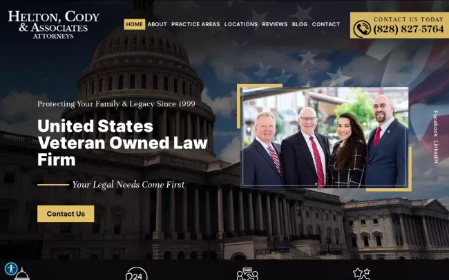 Screenshot of the Law Office of Lyndon R. Helton, PLLC Website