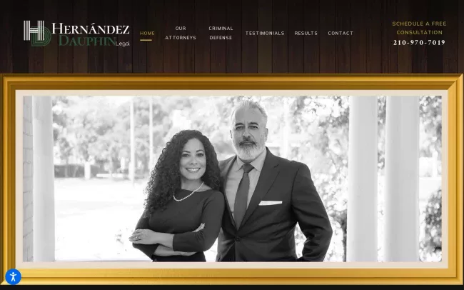Screenshot of the Hernández Dauphin Legal, PC Website