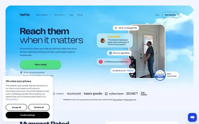 Screenshot of the HeyPolo Website