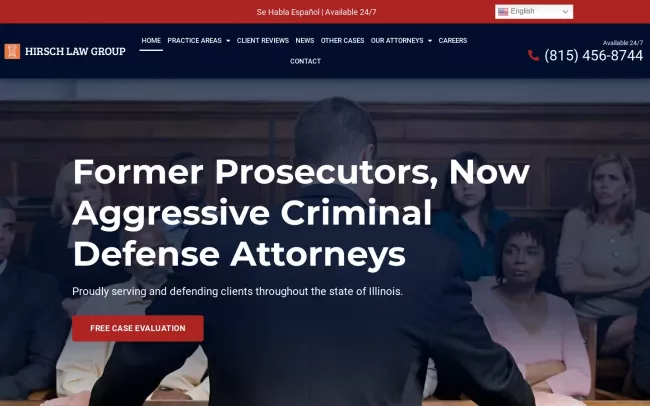 Screenshot of the Hirsh Law Group Website