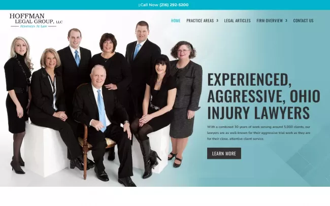 Screenshot of the Hoffman Legal Group LLC Website