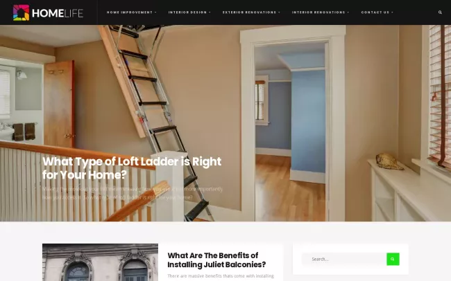 Screenshot of the The Homelife Blog