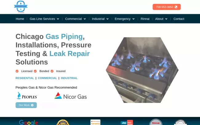 Screenshot of the Horver Gas Piping & Repair Blog