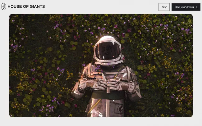 Screenshot of the House of Giants Website