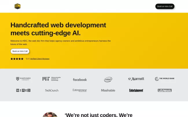 Screenshot of the Howard Development & Consulting, LLC Website