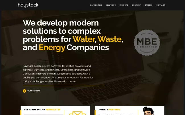 Screenshot of the HSTK | Haystack Website