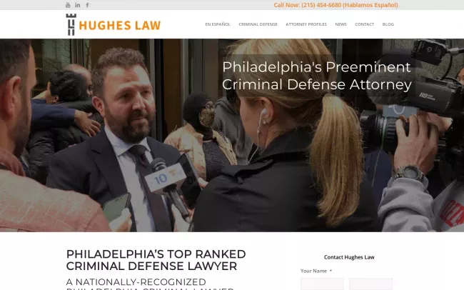 Screenshot of the Hughes Law LLC Website