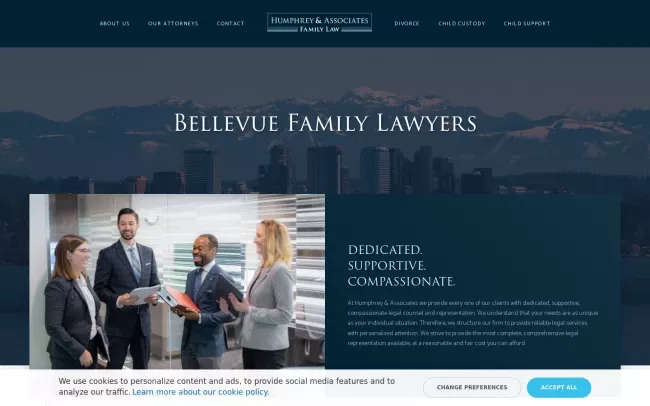 Screenshot of the Humphrey & Associates, PLLC Website