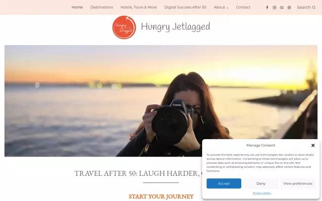 Screenshot of the Hungryjetlagged Blog