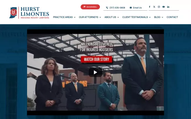 Screenshot of the Hurst Limontes LLC Website