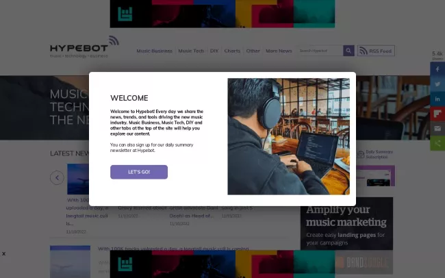 Screenshot of the Hyperbot Blog