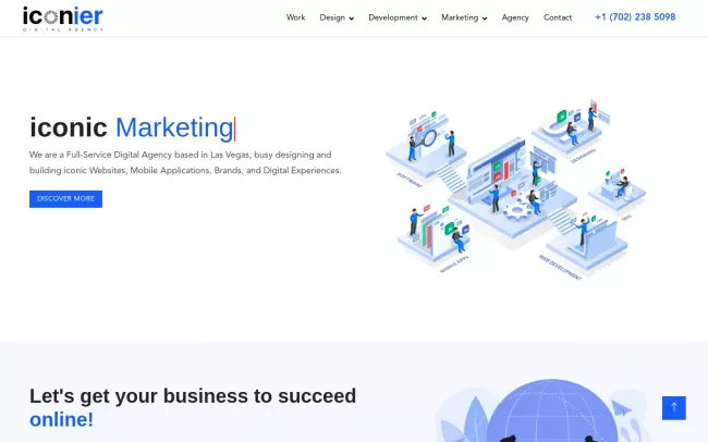 Screenshot of the Iconier Digital Marketing Agency Website
