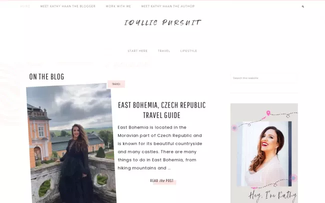 Screenshot of the Idyllic Pursuit Blog