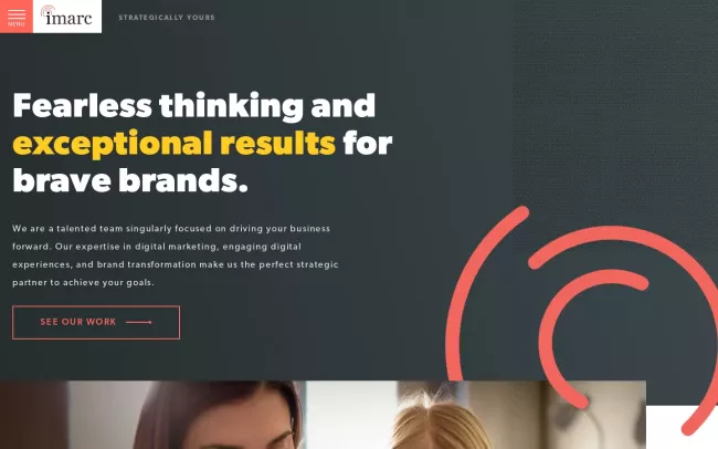 Screenshot of the Imarc Website