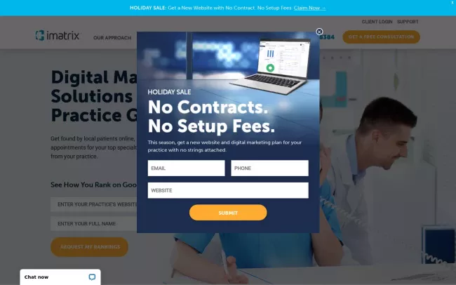 Screenshot of the iMatrix Website