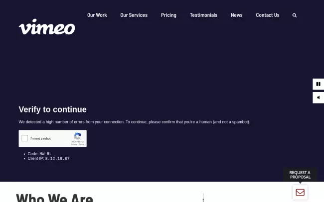 Screenshot of the We Are Immediate Website