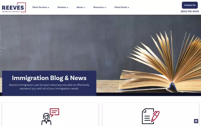 Screenshot of the Reeves Blog & News | Reeves