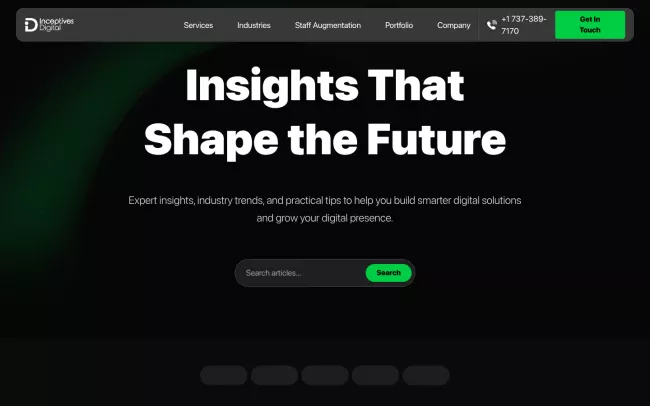 Screenshot of the Inceptives Digital Blog