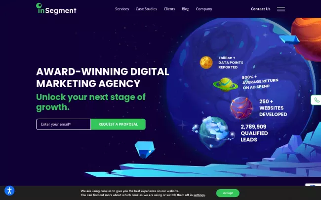 Screenshot of the inSegment Website