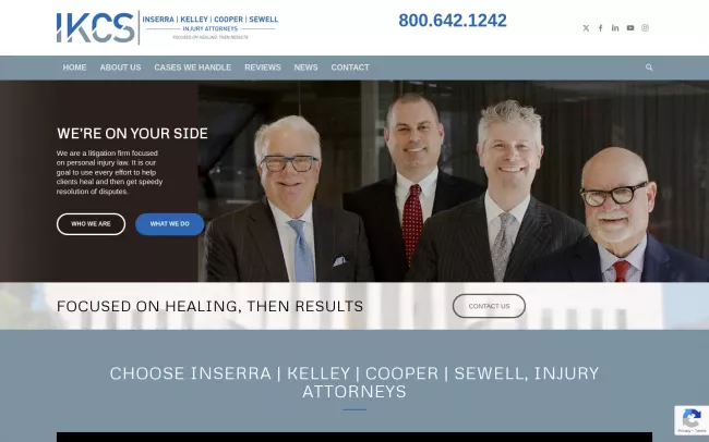 Screenshot of the Inserra Kelley Cooper Sewell Website